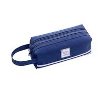 ZHAPEG Trousse multifonction de grande capacité, double couche, grands compartiments, pochette à stylos en toile pour étudiant
