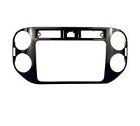 ZHAUPMCB Cadre Façade Convient pour Volkswagen Tiguan 2013-2019 Panneau stéréo Tableau de Bord 2Din Cadre de façade d'autoradio Cadre Radio(Bright Black)