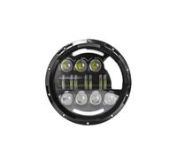 ZHAUPMCB Motorcycle Off-Road Lights Kit d'éclairage Avant pour phares Ronds Convient pour Yamaha Convient pour Harley Road King 7" Motorcycle Front Light Bar(7 inch 16LED A)