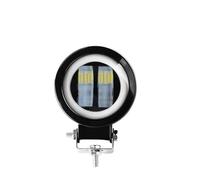 ZHAUPMCB Motorcycle Off-Road Lights Phare antibrouillard Angel Eye pour Moto, Voiture, Bateau, Camion, SUV, Pick-up, 12 V/24 V Motorcycle Front Light Bar(Round Yellow 1pcs)
