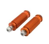 ZHAUPMCB Pédale de Moto Repose-Pieds arrière universels pour Moto, 8 mm, moletés, pédales, adaptés aux modèles Yamaha YZF R25 R3 MT-25 Repose Pieds Moto(Orange)