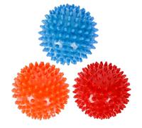 ZHAYAO Lot de 3 balles de massage rigides à picots pour fasciite plantaire, douleurs musculaires - Exercice, neuro-équilibre, thérapie physique, 7,6 cm