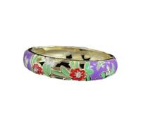 ZHAYUEOP Bracelet vintage en émail cloisonné avec fleur creuse - Accessoires artisanaux, One Size, Acétate, Pas de pierre précieuse