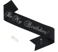 ZHBDPaty Écharpe noire en strass avec épingle à nourrice en perles pour fille et femme