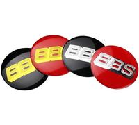 ZhBFJtBD 4 Pièces Voiture Cache-moyeux pour BBS 80mm Cache de Roue Badge PoussièRe Centrale Jantes Antirouille Accessoires Black Silver