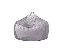 ZHCHAO Accueil Textile Canapé de Beans Sac Sac Tissu Couvercle Tatami Ménage Single Sand Couvercle Relax Lounge Meubles (Pas de Remplissage)(Light Gray)