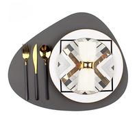 ZHCHAO Assiette à motif géométrique, assiette, set de table, ensemble de serviettes, combinaison de vaisselle, assiette occidentale, table de restaurant
