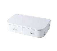 ZHCHAO Boîte de Rangement de tiroirs Moniteur Ordinateur Portable de 14 Pouces Cadre d'espace de Stockage de Bureau de Bureau(Wit)