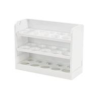 ZHCHAO Boîte de rangement rotative à 3 étages pour réfrigérateur - Économie d'espace - 30 compartiments - Boîte de rangement pour œufs de cuisine