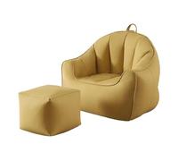 ZHCHAO Canapé Paresseux en Tissu technologique, Pouf Tatami, Peut s'allonger sur Le Sol, Chaise de Loisirs(Argento)