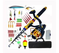 ZHCHAO Canne à pêche courte Sea Rod Rod Wheel Set Luya Fishing Gear Set avec sac (Taille : A_2.1m)