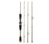ZHCHAO Canne à pêche en acier carbone avec canne à pêche 1,8 m 2,1 m pour bar brochet (taille : B_1,8 m)