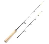 ZHCHAO Canne à pêche légère en glace 65 cm Canne à pêche en bois Canne à pêche en carbone Équipement de pêche