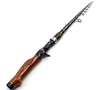 ZHCHAO Canne à pêche télescopique de 2,7 m avec poignée en bois portable à haute teneur en carbone pour truite 5-20 g (taille : D)