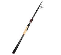 ZHCHAO Carbone télescopique Subpole Portable Short Knot Canne à pêche MH Poignée droite Poteau de mer (Taille : B_2.7M)