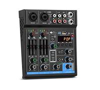 ZHCHAO Console de mixage audio 4 canaux pour F3ma, interface de mixage, contrôleur de son DJ