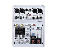 ZHCHAO Console de mixage audio intégrée 48 V Alimentation alimentée par une banque d'alimentation 5 V Enregistrement réseau DJ Diffusion en direct