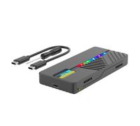 ZHCHAO Écran d'affichage Intelligent M.2, boîtier de Disque SSD 10 go, protocole NVMe/données, boîtier en Alliage d'aluminium(Color:D)