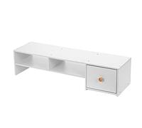 ZHCHAO Écran d'ordinateur Riser Table de Bureau Support de télévision Étagère Organisateur d'ordinateur Portable Tiroir Bureau à Domicile Support de Moniteur Étagère d'écran(Wit)