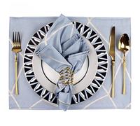 ZHCHAO Ensemble complet de vaisselle Western Plate Table Set de table Assiette de table Tapis de table Serviette Ensemble complet