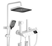ZHCHAO Ensemble de douche à buse pressurisée, salle de bain à température constante domestique, douche de douche (couleur : argento, taille : gris clair)