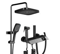 ZHCHAO Ensemble de douche à buse pressurisée, salle de bain à température constante domestique, douche de douche (couleur : D, taille : gris clair)