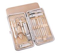 Zhchao Ensemble de manucure pour manucure locale, ensemble doré, coupe-ongles, coupe-ongles
