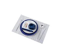 ZHCHAO Ensemble de vaisselle en céramique avec assiette, set de table, serviette, boucle