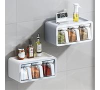 ZHCHAO Étagère à épices pour pots à épices de cuisine, étagère de rangement 2 en 1, accessoires de cuisine pour gadgets de cuisine