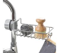 ZHCHAO Étagère de rangement en fer pour robinet de cuisine, éponge, vaisselle, chiffon de finition, support de vidange de piscine (1 pièce de 22,5 x 11,17,5 cm)