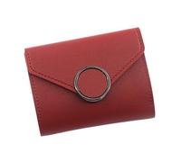 ZHCHAO Généreux Dames Court Trois Fois Portefeuille Carte Bourse Bourse Bourse Bourse Bourse Bourse Bourse(Rosso)