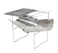 Zhchao Grille de barbecue pliable en acier inoxydable pour camping, pique-nique, barbecue, facile à installer (taille : STYLE2)