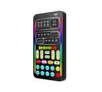 ZHCHAO H i9 changeur de Voix Mini Effet Audio Multiple Cartes Son en Direct compatibles Outil de Micro de Carte Son en Direct Portable -Mince