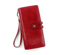 ZHCHAO Id Coin Purse Sac à Main for Femme Longue Fermeture éclair avec Pochette fourre-Tout(Rosso)