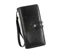 ZHCHAO Id Coin Purse Sac à Main for Femme Longue Fermeture éclair avec Pochette fourre-Tout(Svart)