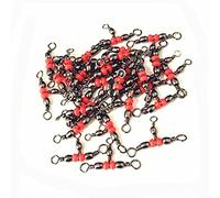 Zhchao Lot de 10/20/50 connecteurs de roulement de pêche en laiton triple pivot pour soulager la force d'impact des accessoires de pêche (taille : 10 pièces)