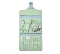 Zhchao Lot de 16 ciseaux à ongles en acier inoxydable Vert matcha