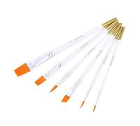 Zhchao Lot de 6 pinceaux de peinture différents modèles en nylon pour aquarelle, huile acrylique, dessin, fournitures d'art