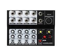 ZHCHAO Mélangeur audio multifonction 8 canaux Mélangeur de son portable professionnel à usage domestique Entrée microphone Mélangeur sonore