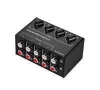 ZHCHAO Mini mixeur audio stéréo avec entrées 4 canaux et commandes de volume séparées Coque en métal