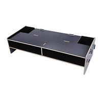 ZHCHAO Multi-Fonction PC Ordinateur Moniteur Stand Riser Rehaussant Étagère Rack Ordinateur Portable Support Support Clavier Base Support en Bois Rack(Svart)