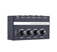 ZHCHAO Mx400 Ligne compacte basse 4 canaux mono audio mélangeur avec adaptateur secteur