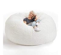 ZHCHAO Nouveau Big Cashmere Bean Bag Bed Seat Case No Filler Beanbag Futon Recliner Pouf Chaise Lounge Furniture (sans Remplissage, sans Doublure)(Gray)
