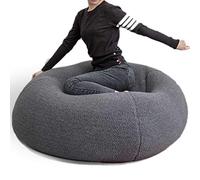 ZHCHAO Nouveau Big Cashmere Bean Bag Bed Seat Case No Filler Beanbag Futon Recliner Pouf Chaise Lounge Furniture (sans Remplissage, sans Doublure)(Wit)