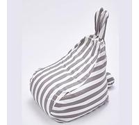 ZHCHAO Nouveau Nordique rayé Mignon Oreilles de Lapin Enfants canapé Paresseux canapé Tabouret Loisirs Pouf Amovible et Lavable(Gray)