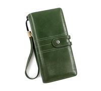 ZHCHAO Pochette Sac à Main ID Porte-Monnaie Sac à Main Femme Longue Fermeture éclair Sangle(GRn)
