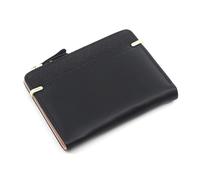 ZHCHAO Porte-Monnaie à Fermeture éclair, Porte-Monnaie généreux, Portefeuille à Clip, Sac de Maintien for Certificat, Court for Dame(Svart)