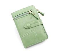 ZHCHAO Porte-Monnaie Court avec Fermeture éclair et Boucle for Femmes, Portefeuille Multi-Cartes de Grande capacité(GRn)