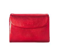 ZHCHAO Portefeuille Court en Cuir véritable, Petit Portefeuille Brillant for Femmes, Sac à Cartes Portefeuille zéro en Cuir de Vache à Couche supérieure for Femmes(Rosso)