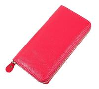 ZHCHAO Portefeuille en Cuir Multi-Fentes Long Sac à Main en Cuir for Femme, Portefeuille Long en Cuir, Sac de Poignet for Femme(Red-2)
